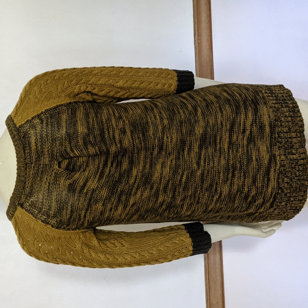 Margaret O'Leary Marled Goldenrod and Gray Sweater size Medium 💯 Organic Cotton - Picture 6 of 8